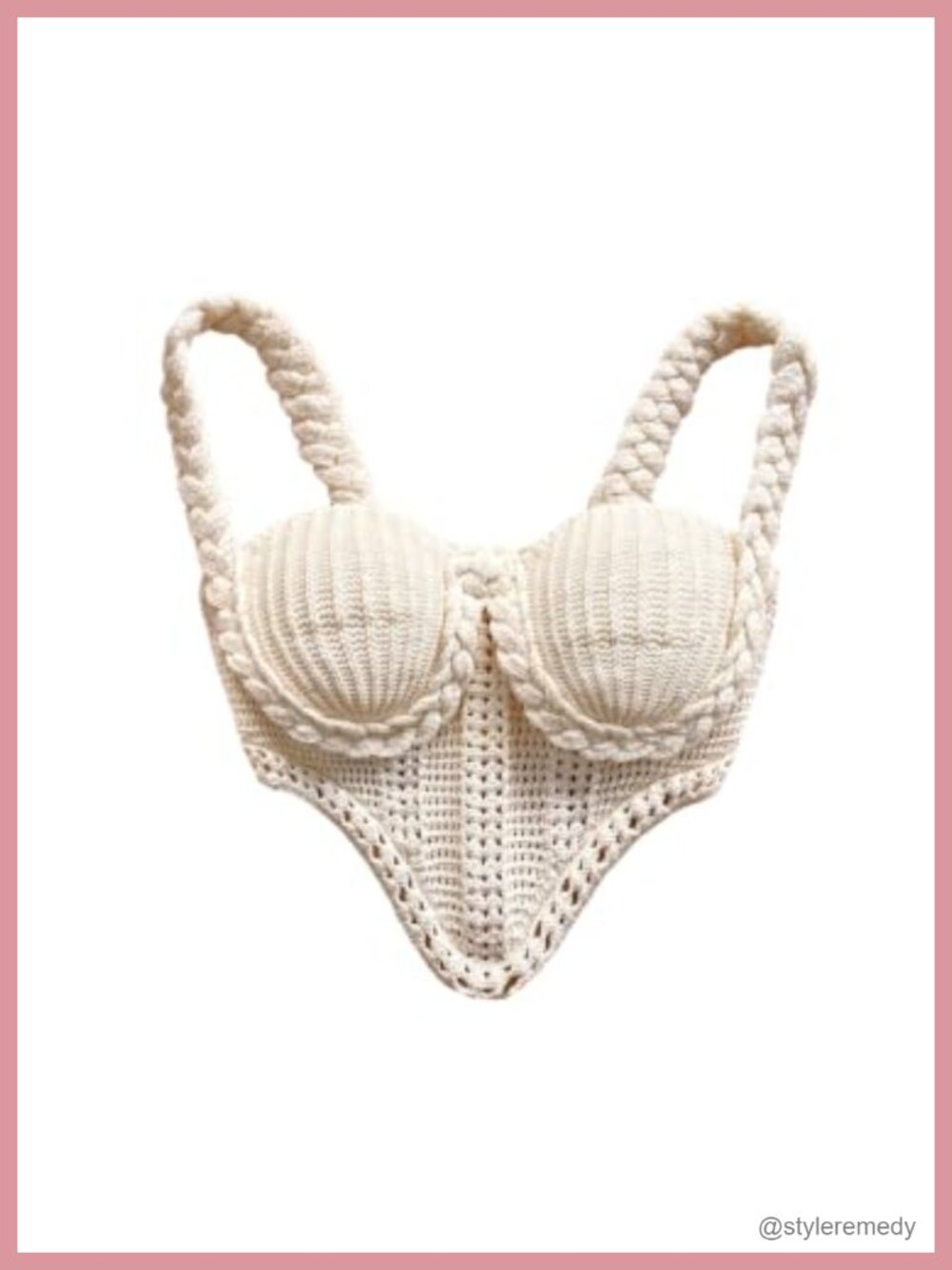 Women's Crochet Knit Cami Crop Top Asymmetrical Hem Summer Beachwear